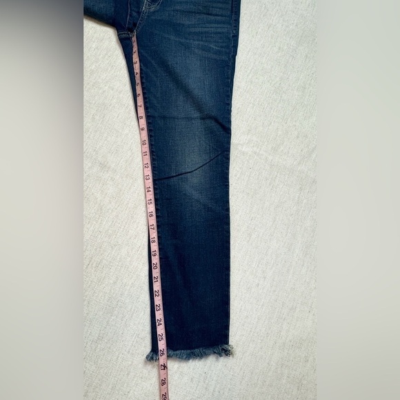 Lucky Brand Womens Denim Blue Jeans 8/29 Skinny Ankle Cheville Raw Hem Western - Picture 5 of 5